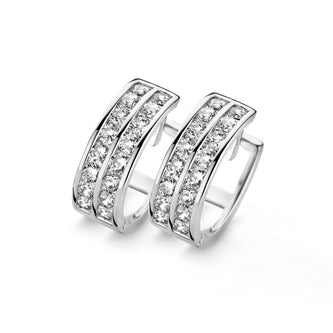 925 Silver Rosetta Hoop Earrings