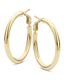 14K Gold Rosetta Hoop Earrings