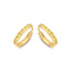 14K Gold Robertina Hoop Earrings Round