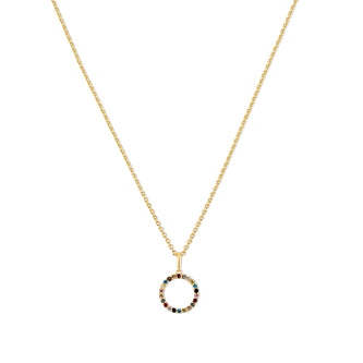 14K gouden Giulia ketting met cirkel