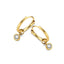 14K Gold Robertina Pendant Hoop Earrings