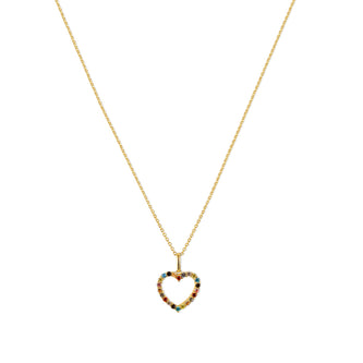 14K gouden Giulia ketting met hart